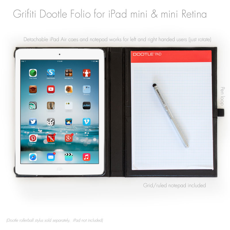 ipad mini case with notepad